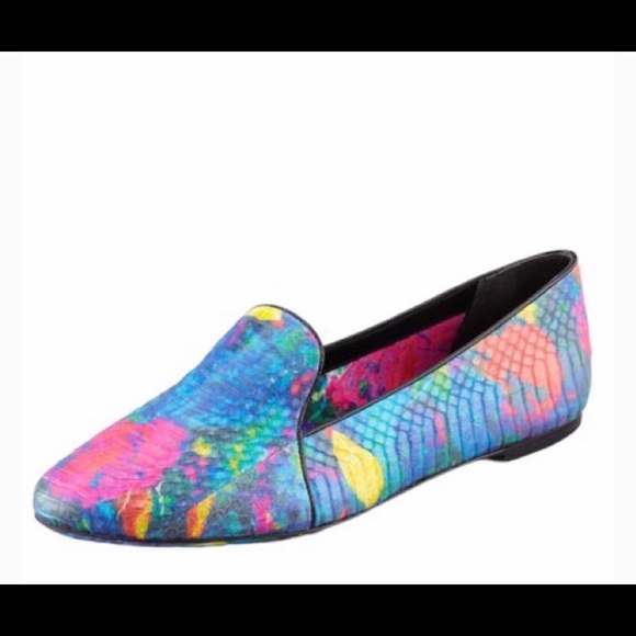 Brian Atwood Claudelle Snakeskin Loafer - Picture 5 of 5